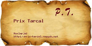 Prix Tarcal névjegykártya